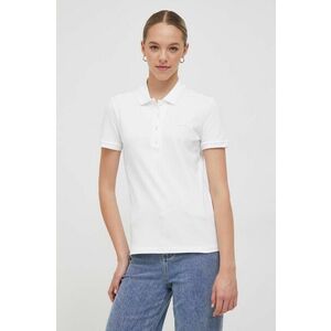 Tričko Lacoste PF5462-001, dámske, biela farba, s golierom vyobraziť