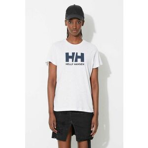 Bavlnené tričko Helly Hansen 34112-001, biela farba vyobraziť