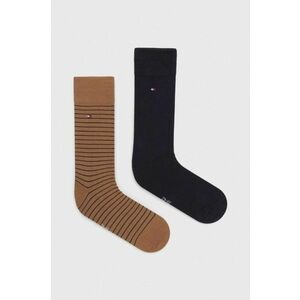 Ponožky Tommy Hilfiger 2-pak pánske, hnedá farba vyobraziť