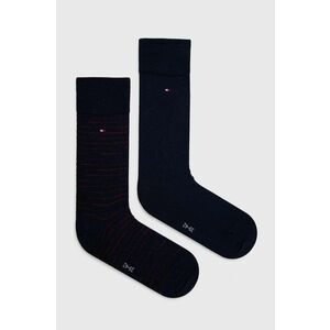 Ponožky Tommy Hilfiger 2-pak pánske, tmavomodrá farba vyobraziť