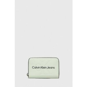Peňaženka Calvin Klein Jeans dámsky, zelená farba vyobraziť