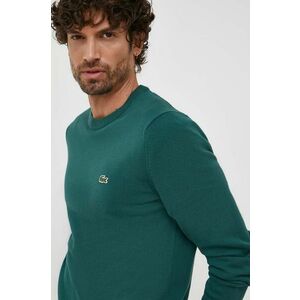 Bavlnený sveter Lacoste zelená farba, tenký vyobraziť