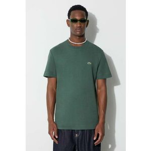 Bavlnené tričko Lacoste TH1708-HDE, zelená farba, jednofarebný vyobraziť