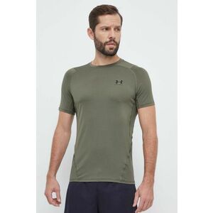 Tréningové tričko Under Armour zelená farba, jednofarebný vyobraziť