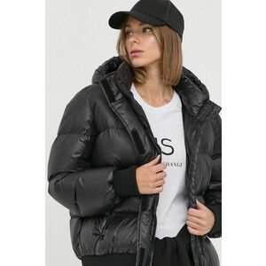 Páperová bunda Armani Exchange dámska, čierna farba, zimná, vyobraziť
