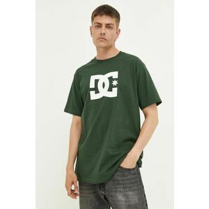 Bavlnené tričko DC zelená farba, s potlačou vyobraziť