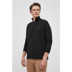 Bavlnený sveter Polo Ralph Lauren pánský, čierna farba vyobraziť