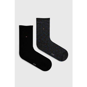 Ponožky Tommy Hilfiger 2-pak dámske, čierna farba vyobraziť