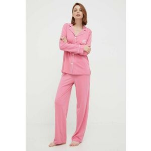Pyžamo Lauren Ralph Lauren dámska, ružová farba vyobraziť