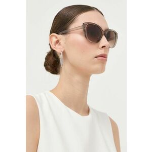 Slnečné okuliare Armani Exchange 0AX4111S dámske, hnedá farba vyobraziť