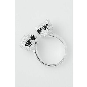 Strieborný prsteň Karl Lagerfeld strieborná farba vyobraziť