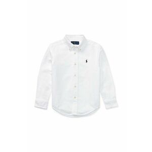Detská bavlnená košeľa Polo Ralph Lauren biela farba vyobraziť