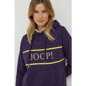 Mikina Joop! dámska, fialová farba, s kapucňou, vzorovaná vyobraziť