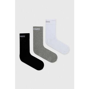 Ponožky Skechers 3-pak čierna farba vyobraziť