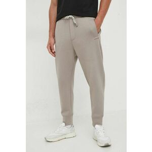 Nohavice Emporio Armani pánske, šedá farba, jogger vyobraziť