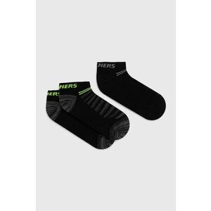 Ponožky Skechers 3-pak čierna farba vyobraziť