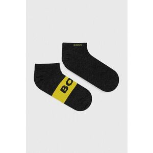 Ponožky BOSS 2-pak pánske, šedá farba vyobraziť