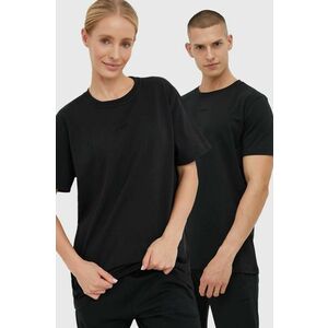 Bavlnené tričko Arkk Copenhagen čierna farba, jednofarebný vyobraziť