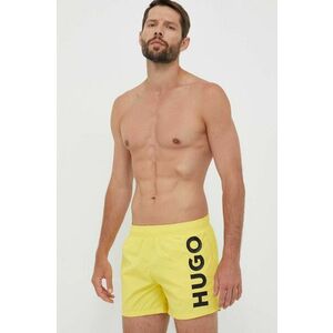 Plavkové šortky HUGO žltá farba vyobraziť