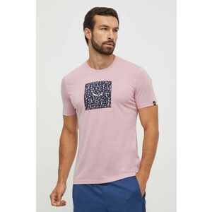 Športové tričko Salewa Pure Box ružová farba, s potlačou vyobraziť