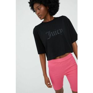 Tričko Juicy Couture dámske, čierna farba, vyobraziť