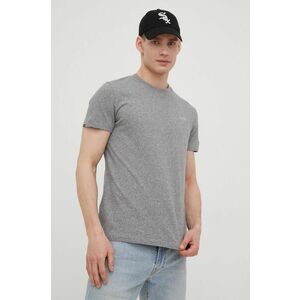 Bavlnené tričko Superdry šedá farba, jednofarebné vyobraziť