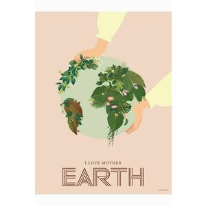 Vissevasse Plagát I Love Mother Earth 50x70 cm vyobraziť