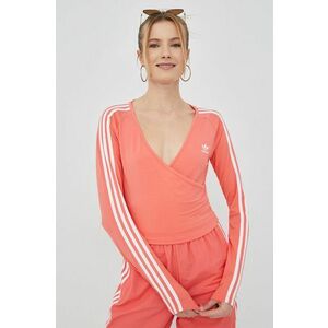 Tričko s dlhým rukávom adidas Originals Adicolor HC2050 dámske, ružová farba, vyobraziť
