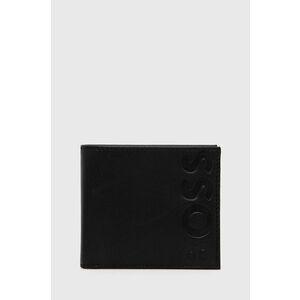 Kožená peňaženka BOSS pánsky, čierna farba vyobraziť
