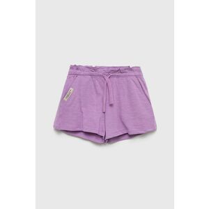 Detské bavlnené šortky United Colors of Benetton fialová farba, jednofarebné, vyobraziť