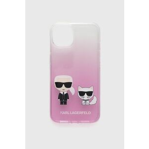 Puzdro na mobil Karl Lagerfeld iPhone 13 Pro ružová farba vyobraziť