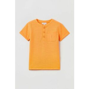Detské bavlnené tričko OVS oranžová farba, jednofarebný vyobraziť