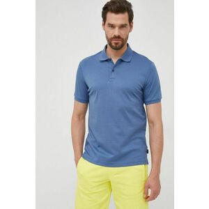Bavlnené polo tričko Calvin Klein jednofarebné vyobraziť