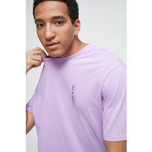 Bavlnené tričko Medicine fialová farba, s potlačou vyobraziť