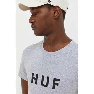 Bavlnené tričko HUF čierna farba, s potlačou vyobraziť
