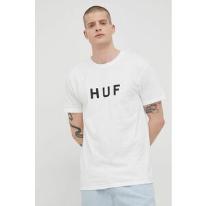 Bavlnené tričko HUF biela farba, s potlačou vyobraziť