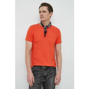 Tričko Tommy Hilfiger pánske, oranžová farba, vzorované vyobraziť