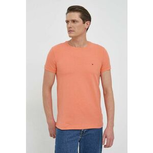 Tričko Tommy Hilfiger pánske, oranžová farba, jednofarebné vyobraziť