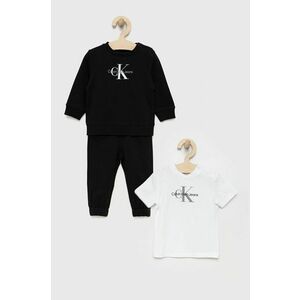 Detská súprava Calvin Klein Jeans čierna farba vyobraziť