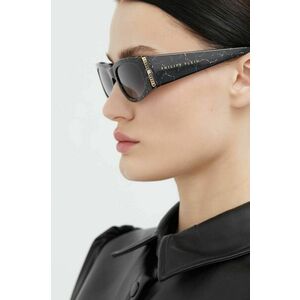 Slnečné okuliare Philipp Plein dámske, čierna farba vyobraziť