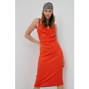 Šaty Vero Moda oranžová farba, mini, rovný strih vyobraziť
