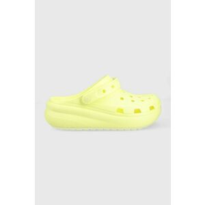 Detské šľapky Crocs žltá farba vyobraziť