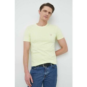 Tričko Guess pánske, zelená farba, jednofarebné vyobraziť