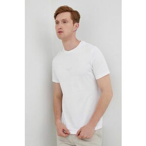 Bavlnené tričko Guess biela farba, s nášivkou vyobraziť