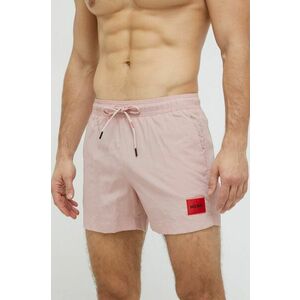 Plavkové šortky HUGO ružová farba vyobraziť
