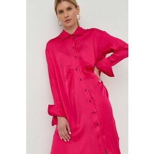 Šaty Herskind ružová farba, midi, oversize vyobraziť