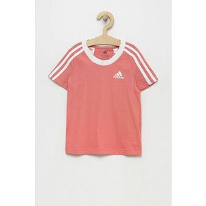 Detské bavlnené tričko adidas Performance HB7923 ružová farba, vyobraziť