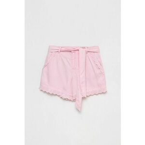 Detské krátke nohavice Guess ružová farba, jednofarebné, vyobraziť