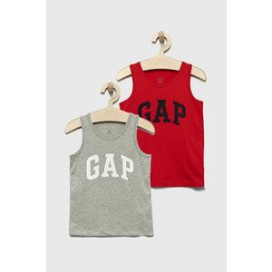 Detské bavlnené tričko GAP (2-pak) melanžové vyobraziť