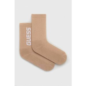Ponožky Guess dámske, biela farba vyobraziť